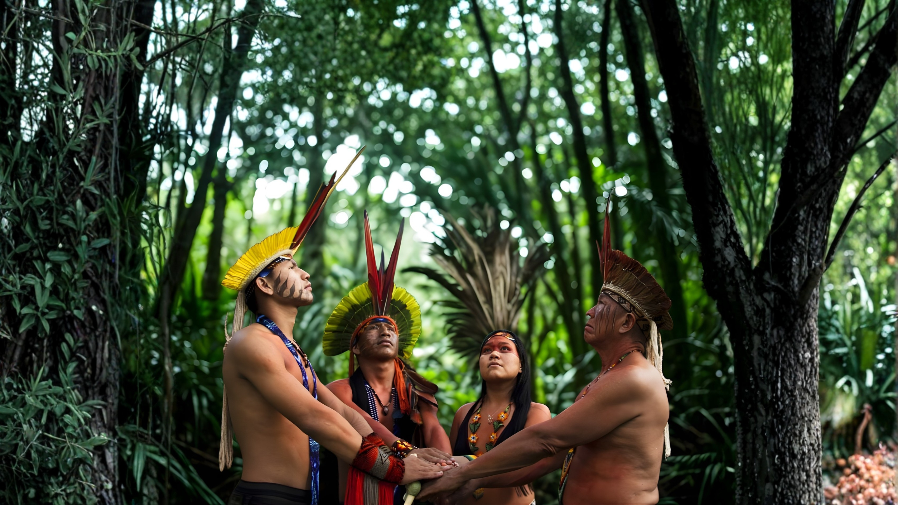 Noke Koi Tribe in circle touching hands | RobertoInner